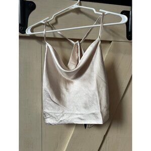 Lulus Hold Onto Love Satin Cowlneck Cami Tank Top